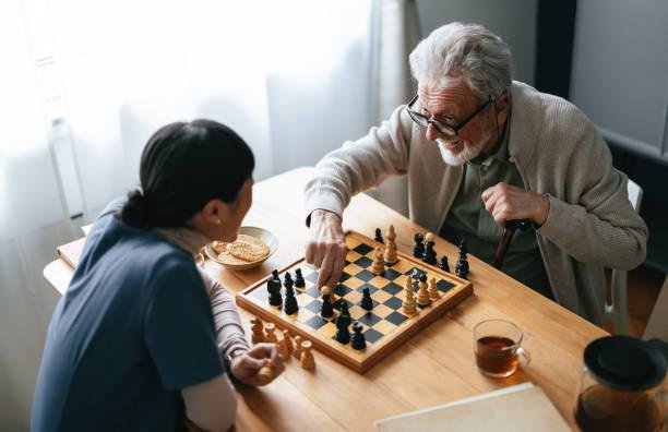 Joueur de jeu d'échec / de société