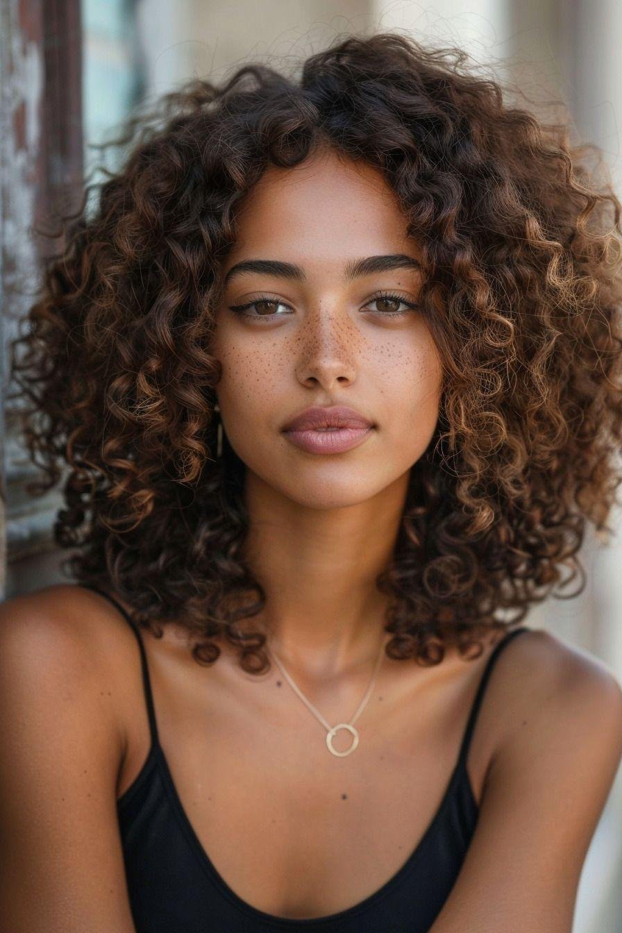 Modèle tournage coiffure - cheveux ondulés / bouclés