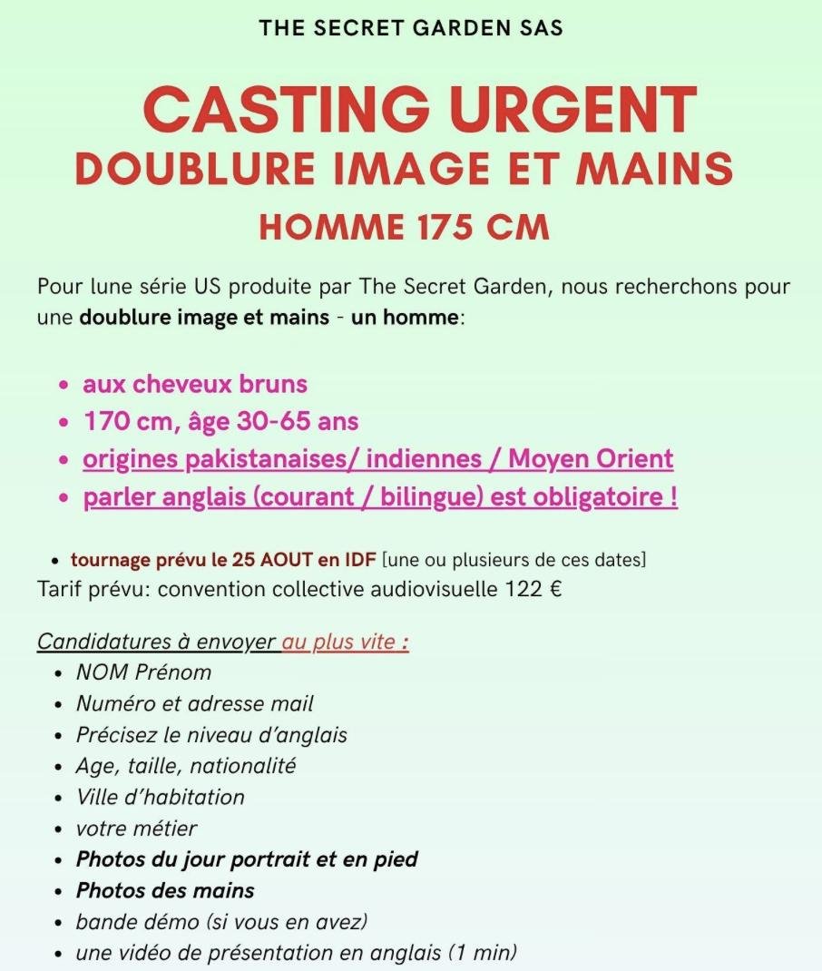 Doublure IMAGE et MAINS -  Homme 174 cm